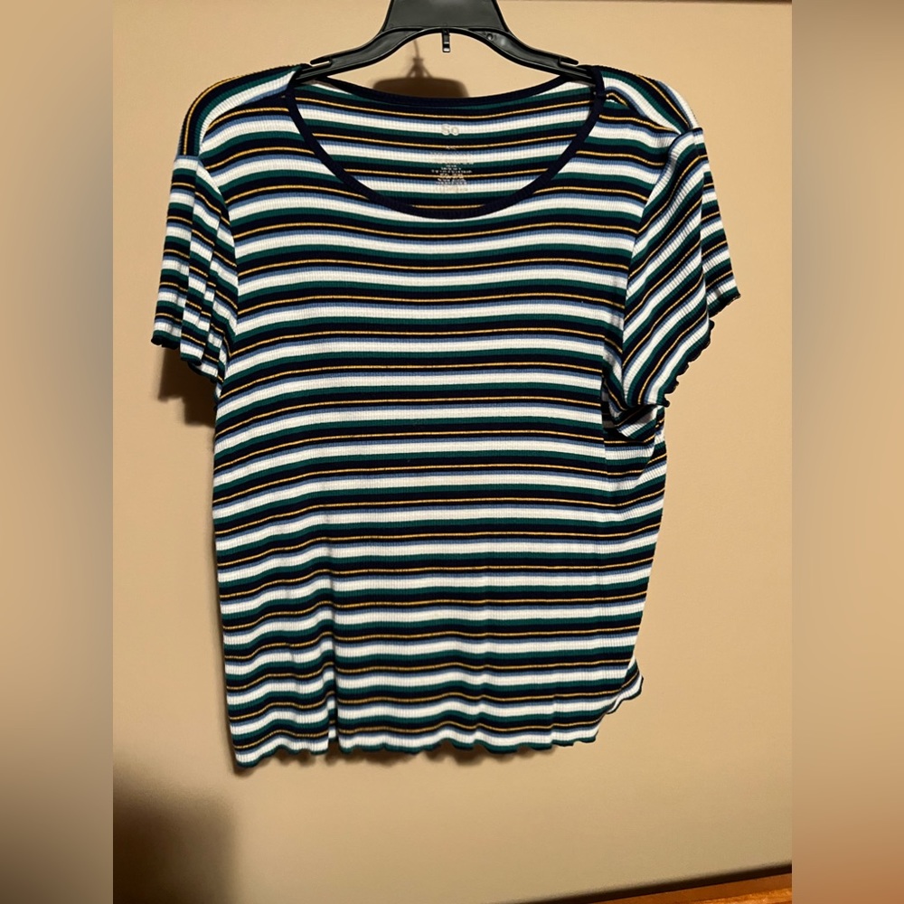Ribbed Striped Top